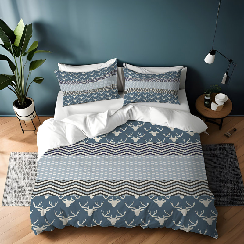 Chevron / Zig Zag Duvet Cover, King Duvet Cover + 2 King Shams