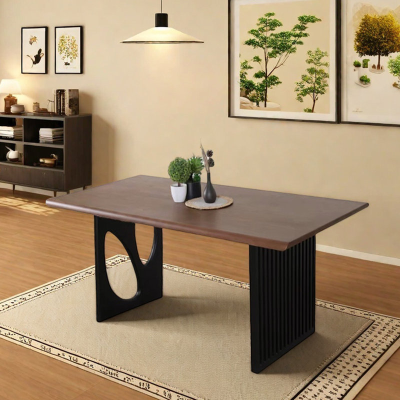 Novel Multi-functional Solid Wood Large Table, 29.52"H x 55.11"L x 27.55"W