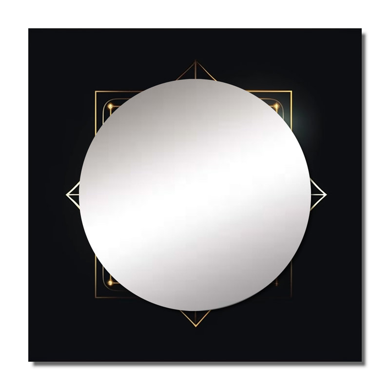 Meritta - Miroir mural géométrique moderne pour chambre à coucher, 36 po x 36 po