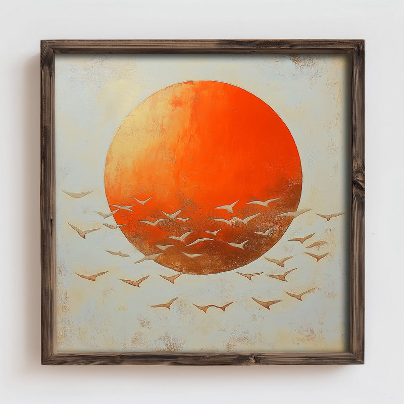 Decorative Framed MDF Painting, 13.39" H x 13.39" W