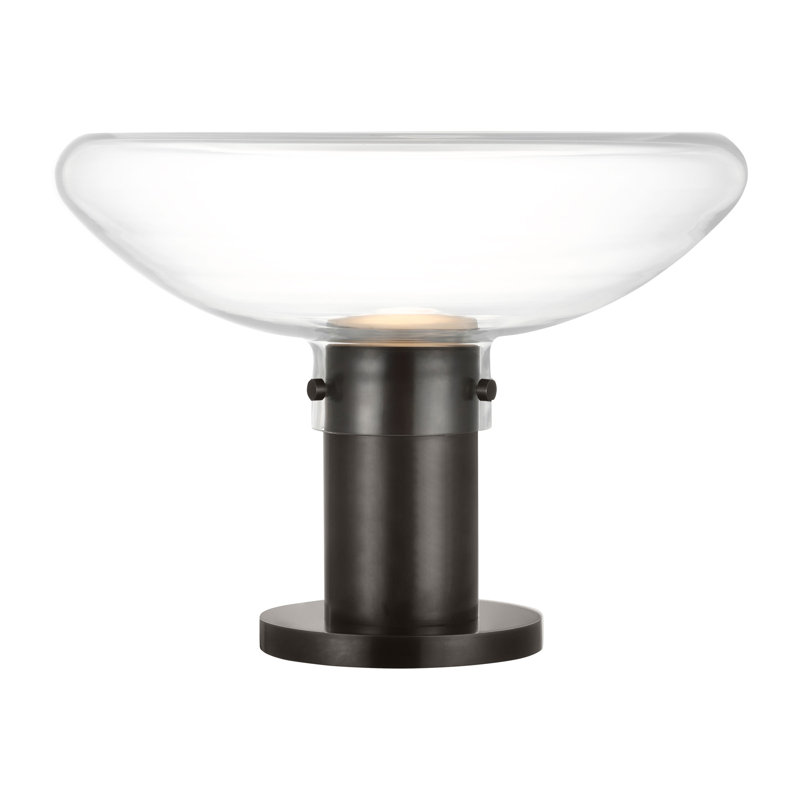 Morgan LED Table Lamp, Clear, Burnished Bronze