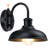 Dusk To Dawn Gooseneck Outdoor Light Fixtures, 2-pack Farmhouse Barn Lights For Porch, Industrial Black Exterior Wall Sconce For Garage, Patio, E26 Base Anti-rust For Garage Frontdoor Entryway Doorway
