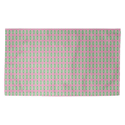 Tapis zone beige en losanges décoratifs Avicia