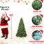 Arbre de Noël 9 pi pré-éclairé avec 650 lumières de sécurité, embouts de branches de 1930, fil à mémoire facile à installer, arbre de fêtes robuste, lumières chaudes, métal assemblé pour plus de stabilité-942545246