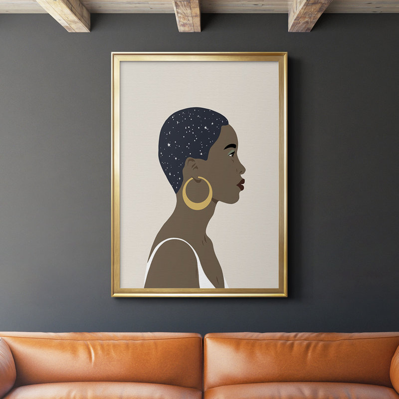 " Heavenly Hair IV ", 42.5" H x 30.5" W x 1" D, Gold
