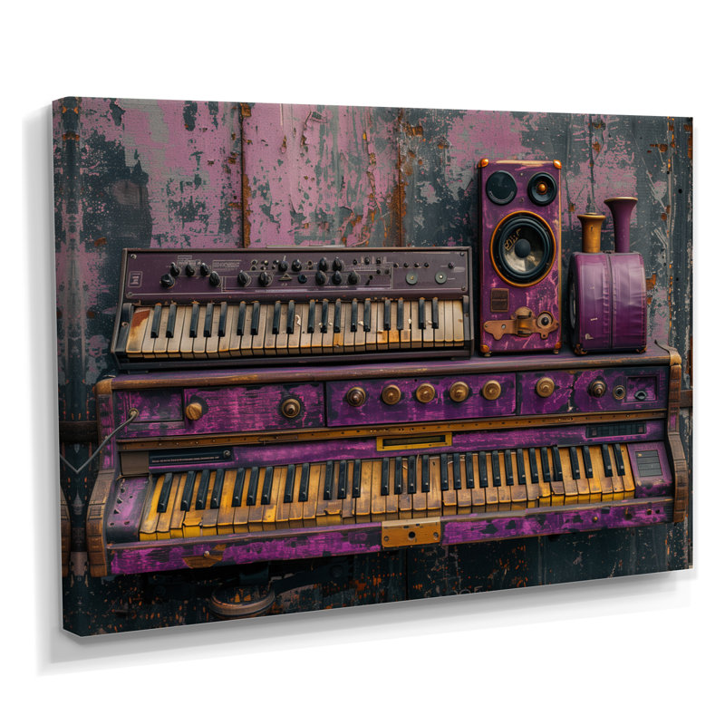 «Purple Gold Music Instument», H 40 po x l 60 po, Toile tendue