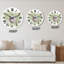 Horloge murale de Noël bouquet floral avec branches de coton II-1448442641