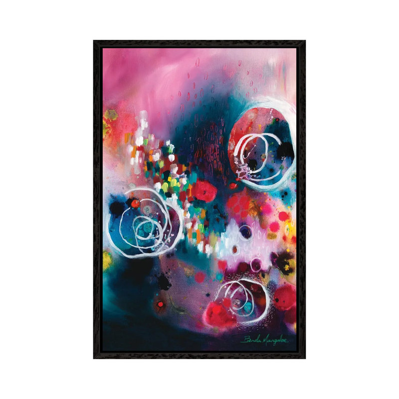 Sweet Twirl Of Fate by Brenda Mangalore - Floater Frame Print on Canvas, 101.6 cm H x 66.04 cm W, Black Framed Canvas