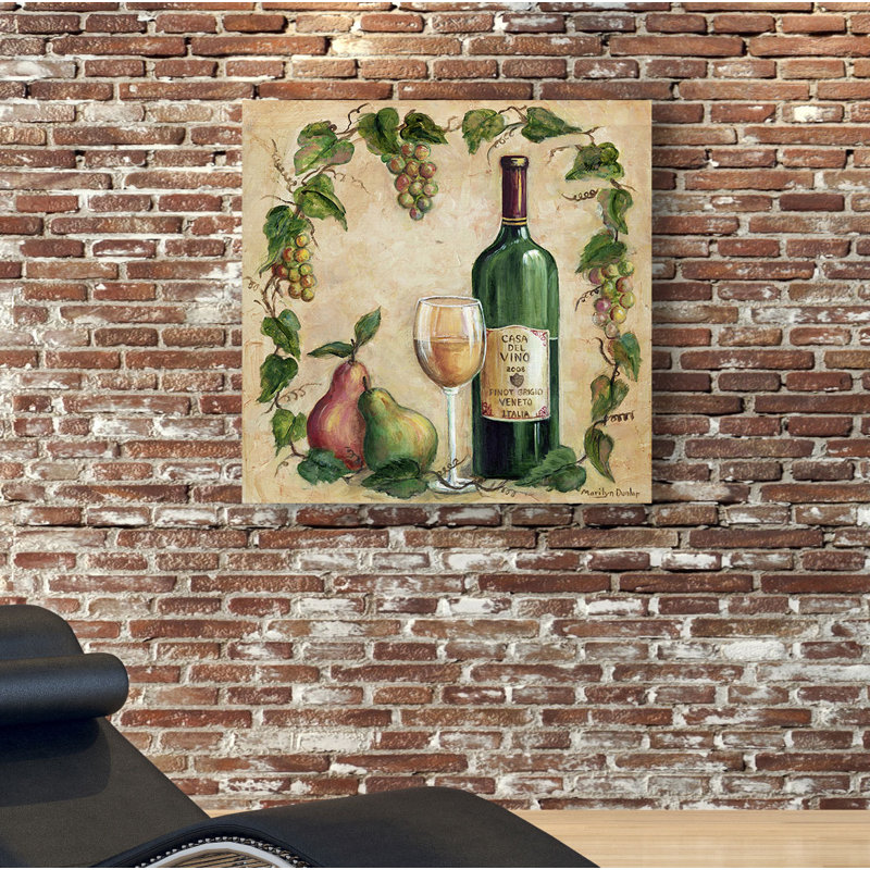 « casa del vino », peinture, H 16 po x l 16 po x P 1,5 po, Toile tendue