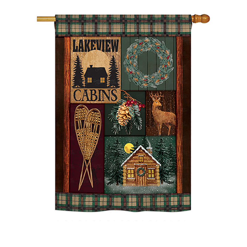 Double Sided 40'' H x 28'' W Polyester Christmas Flag Set