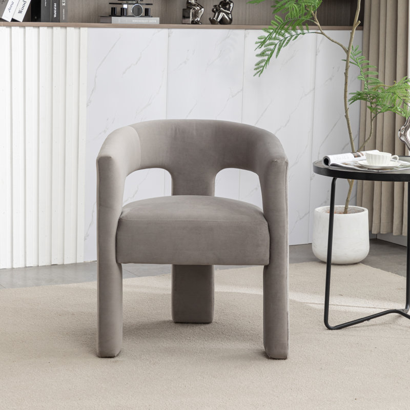 Upholstered Velvet Dinning Chair, Beige