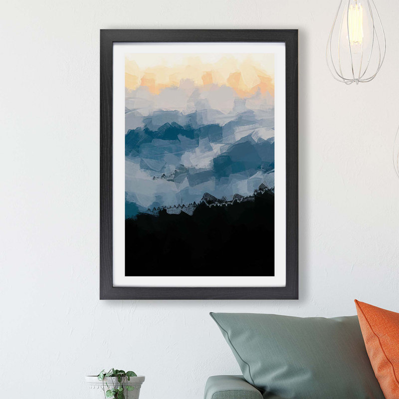 Sea Of Fog Over A Californian Forest - Single Picture Frame Print, Black, 24cm H x 33cm W x 2cm D