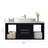 Modern Wall-Mounted Bathroom Vanity With Oval Ceramic Sink Floating Vanity Multi-Layer Solid Wood Cabinet Soft-Close Drawers Open Shelf Storage-2018296212