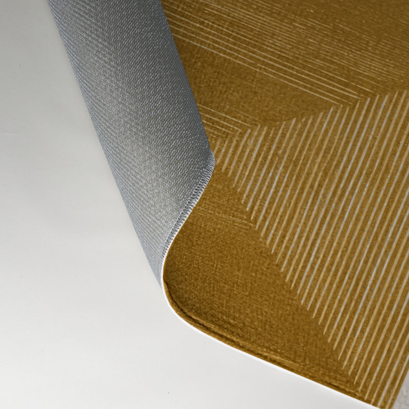 Tapis d'intérieur et d'extérieur à carreaux brun, Rectangle 5 pi x 7 pi