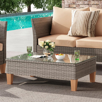 Patio Wicker Coffee Table