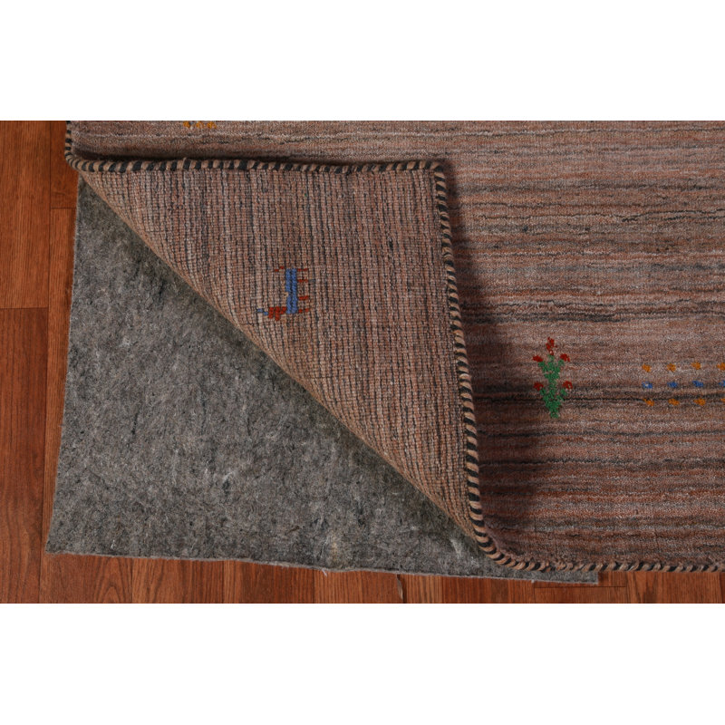 Tapis brun brun tribal Gabbeh 3 x 5