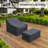 Aluminum Outdoor Lounge Chair with Ottoman