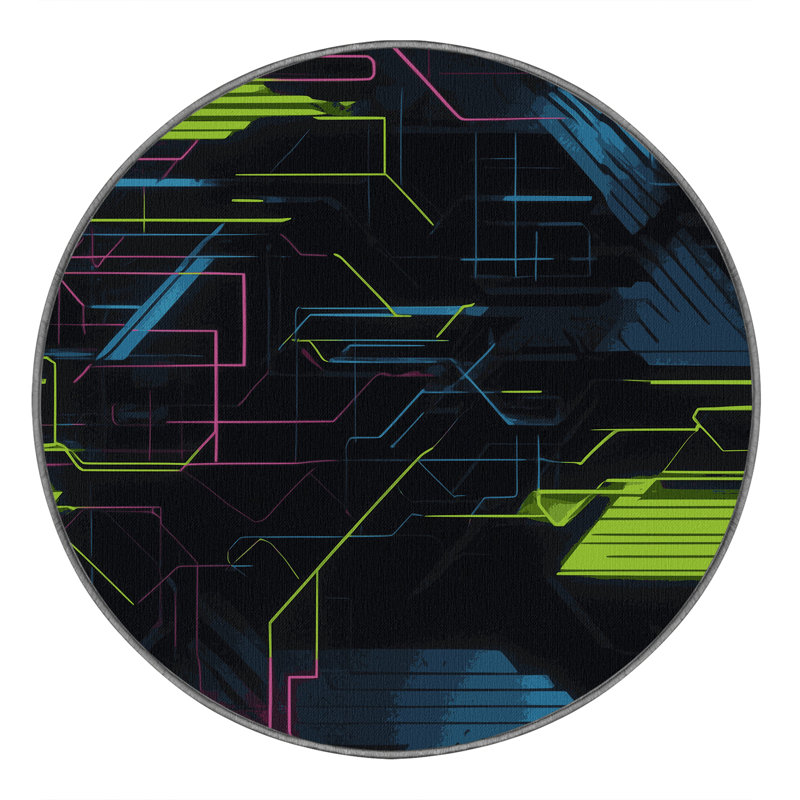Glitch Pulse Rug, Round 3'
