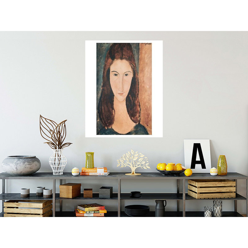 Portrait d'une jeune fille (huile sur toile) par Amedeo Modigliani - Estampe numérique, H 40 po x l 32 po