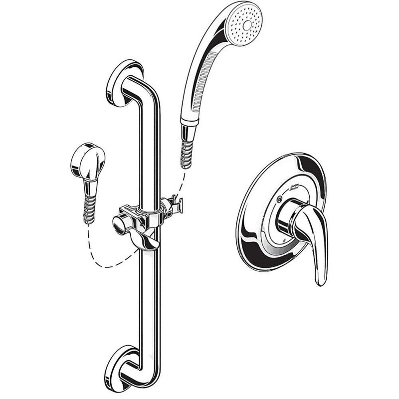 Robinet de douche avec valve brute