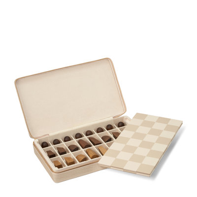 Enzo Travel Chess Set, Fawn