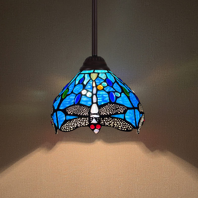 1 - Light Dark Bronze Dragonfly Pendant