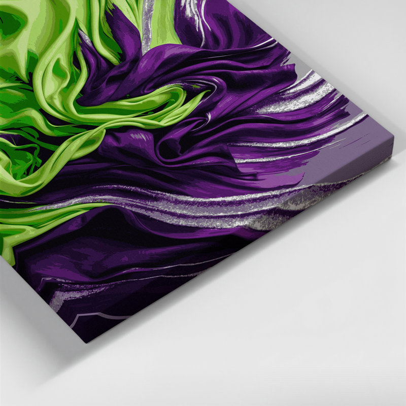 «Abstract Color Field 53», art mural sur toile mauve, H 24 po x l 20 po