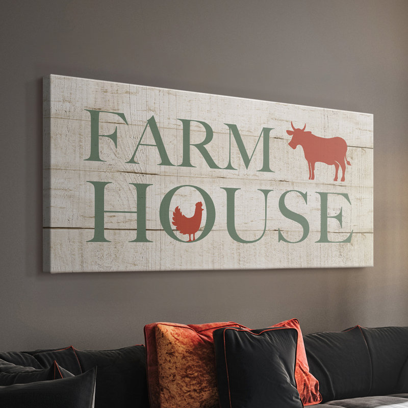 Ferme - Toile tendue avec châssis - Prêt à accrocher, H 20 po x l 40 po