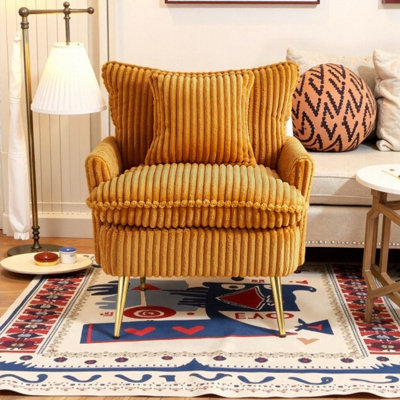 Méridienne 30,3 pouces à assise simple en velours côtelé avec cadre en bois massif
Fauteuil de siège simple ergonomique en velours côtelé 30,3 pouces pour le salon ou le bureau