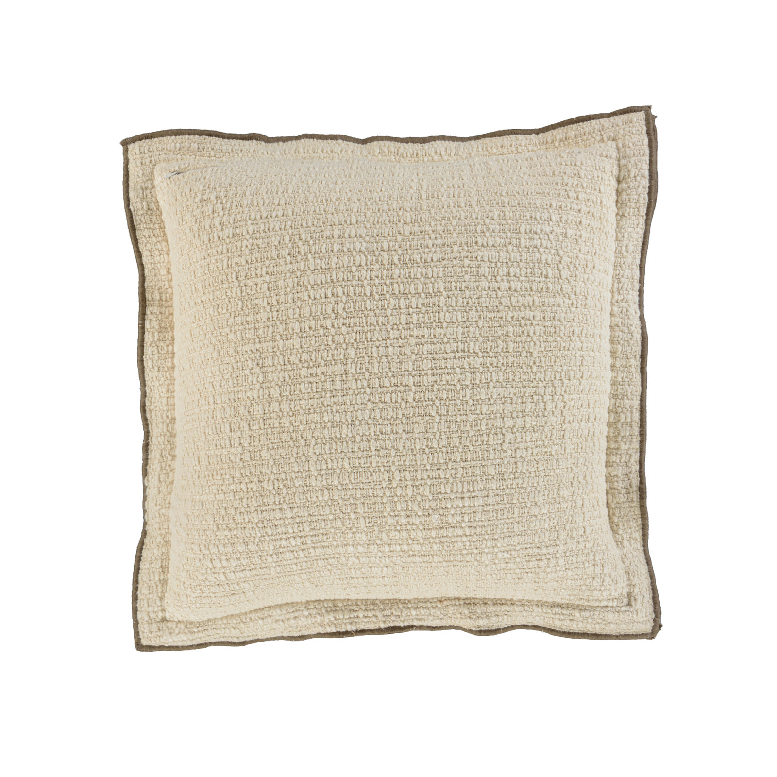 Cotton/Polyester Throw Pillow, Natural, Down Blend