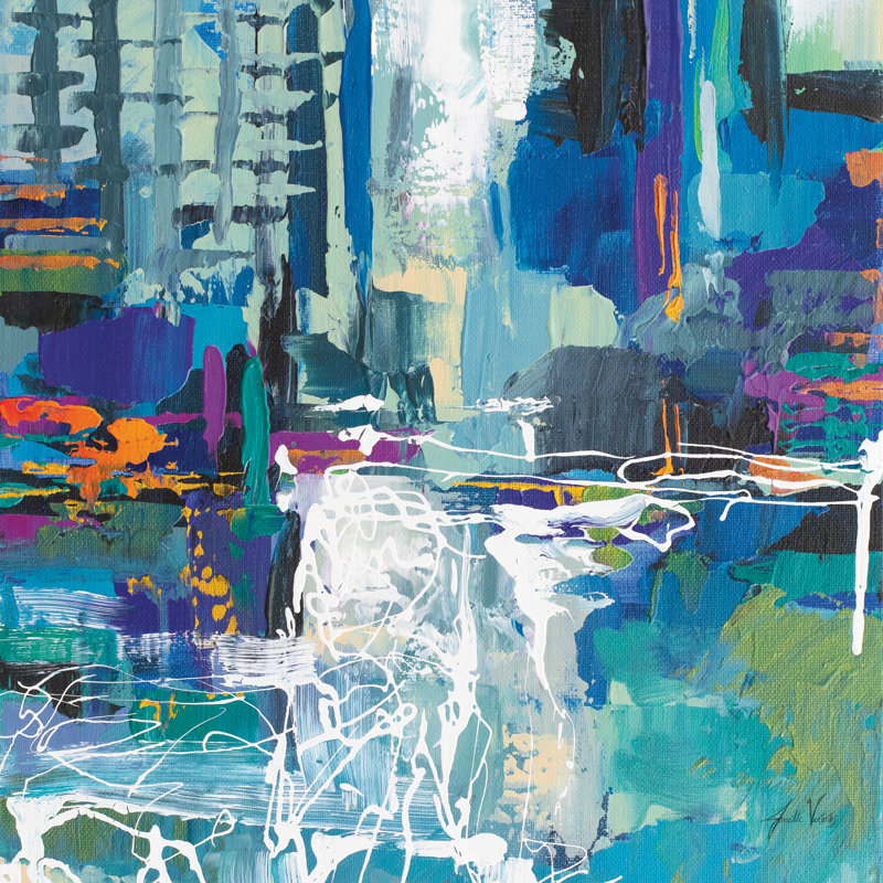 Motion par Jeanette Vertentes - reproduction d'art sur toile tendue, H 36 po x l 36 po