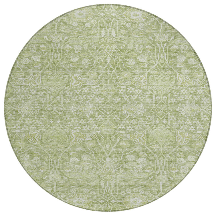 Machine Washable Indoor/Outdoor Chantille ACN1133 Aloe Rug