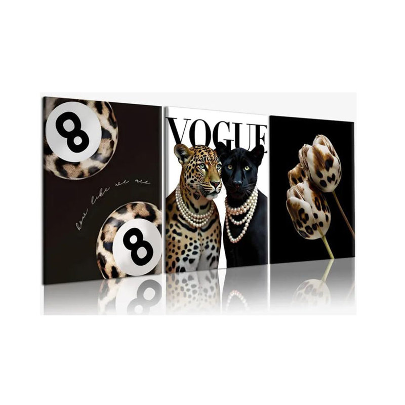 3 Piece Wrapped Canvas Print, 60cm H x 40cm W