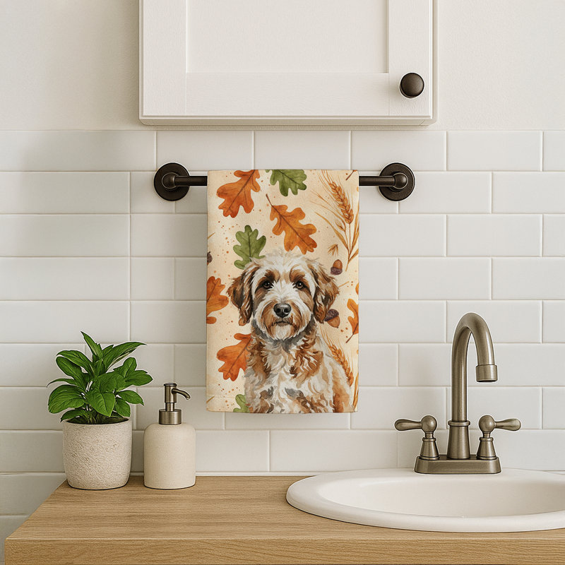 Lagotto Romagnolo Heirloom Fall Kitchen Towel, Lagotto Romagnolo