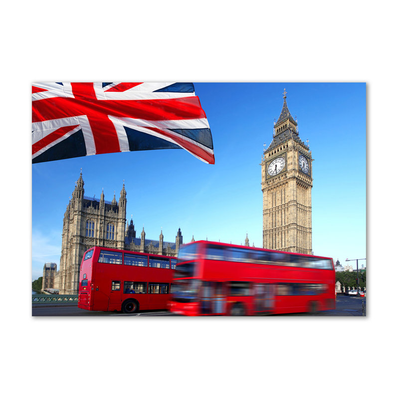 Bus In London - Wrapped Canvas Print