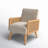Mayenne Upholstered Accent Chair with Rattan Arms-985338284