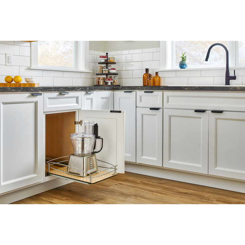 Rev-A-Shelf Solid Bottom Pull-Out Base Soft-Close Kitchen Cabinet Organizer