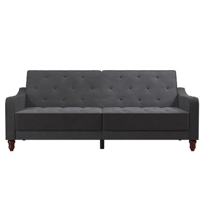 Small Double 207cm Velvet Futon Sofa