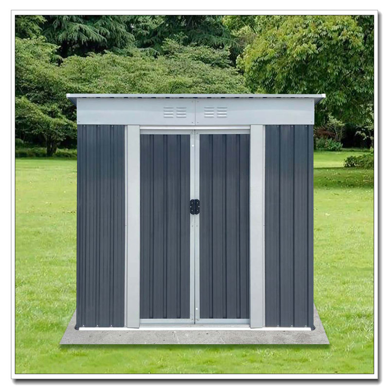 Remise de rangement extérieure pour terrasse 6 pi x 4 pi gris