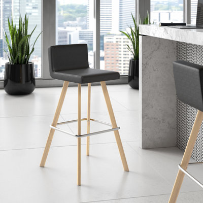 Gladwell Upholstered Counter Stool with Metal Frame