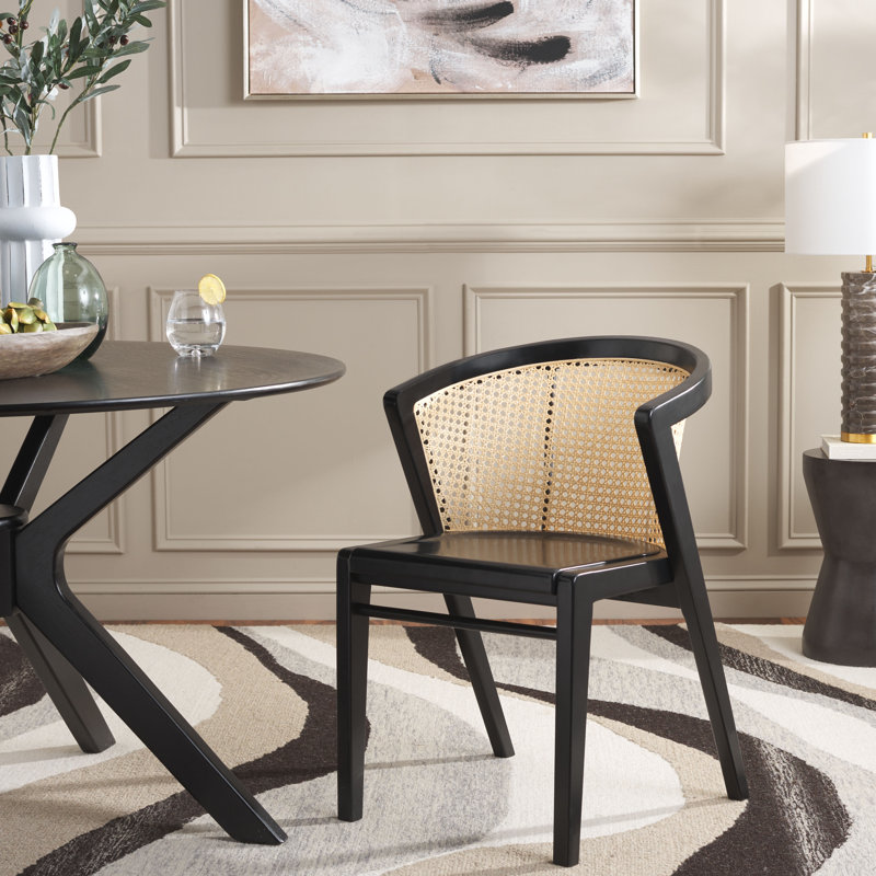 Fauteuil rembourré Beltre, Noir, Sans coussin