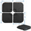 Hylan HDPE 4-Piece 176 LB Fillable Patio Umbrella Base Stand