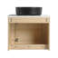 Meuble-lavabo mural de 24 po avec lavabo d'art en céramique, porte à fermeture en douceur et contreplaqué durable pour les salles de bain modernes