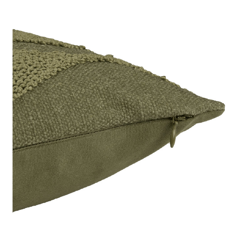 Cotton Green Rectangular Lumbar Cushion