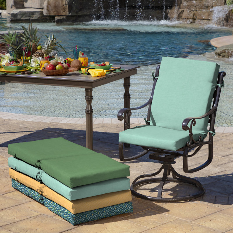 Coussin de chaise longue d'extérieur ARDEN, H 3,5 po x l 18 po x P 16,5 po, Turquoise