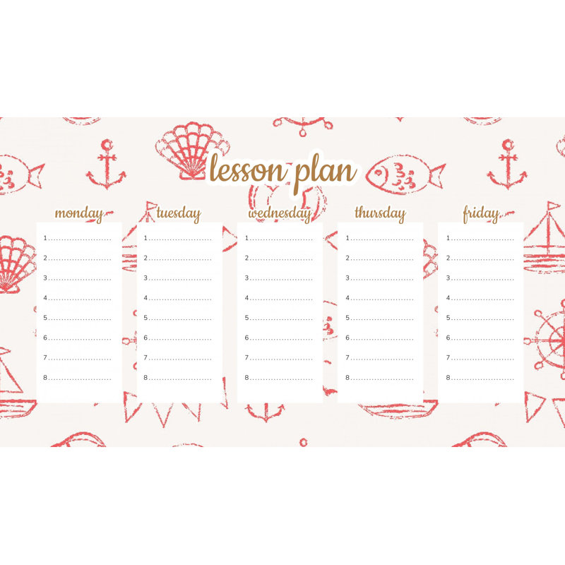 Magnetic Lesson Plan Girls' Nautical Style