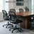Executive Mesh Task Chair with Adjustable Lumbar Support, Home Desk Chair with Flip-up Arms, Ergonomic Office Chair, Black-1707674047