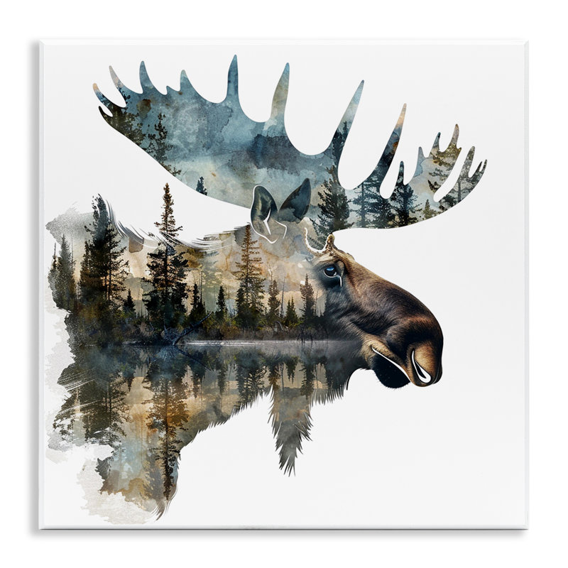  Art mural en forme de tête d'orignal par LSR Design Studio