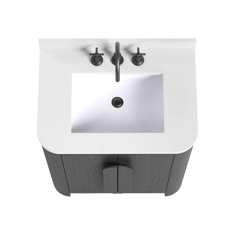 Harper Vanity, 30" W, White Quartz