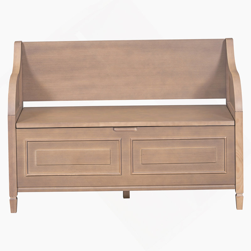 Banc de rangement rustique multifonctionnel (brun et beige), Brun; Beige